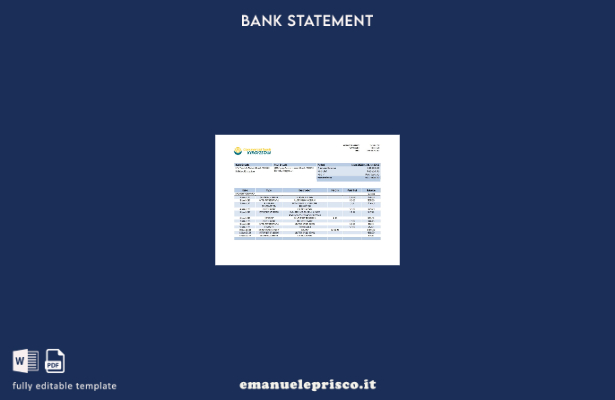 stile verificato Kirghizistan Modello word di estratto conto bancario commercial